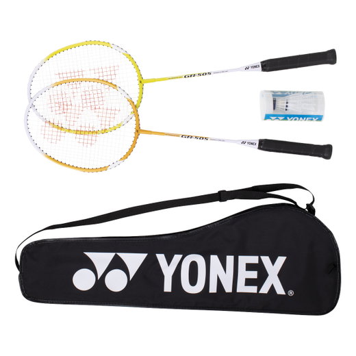 Yonex Federball Schläger-Set GR505 (2 Schläger, 2 Bälle, 1 Tasche) - besaitet -